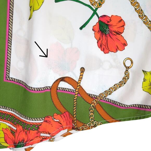 New York & Co Tort-Link Straps Floral Handkerchief Halter Top 7th Avenue Design - Picture 5 of 7